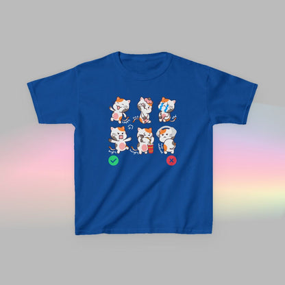 Cat Communication T-Shirt for Kids | Visual Autism Support Tee