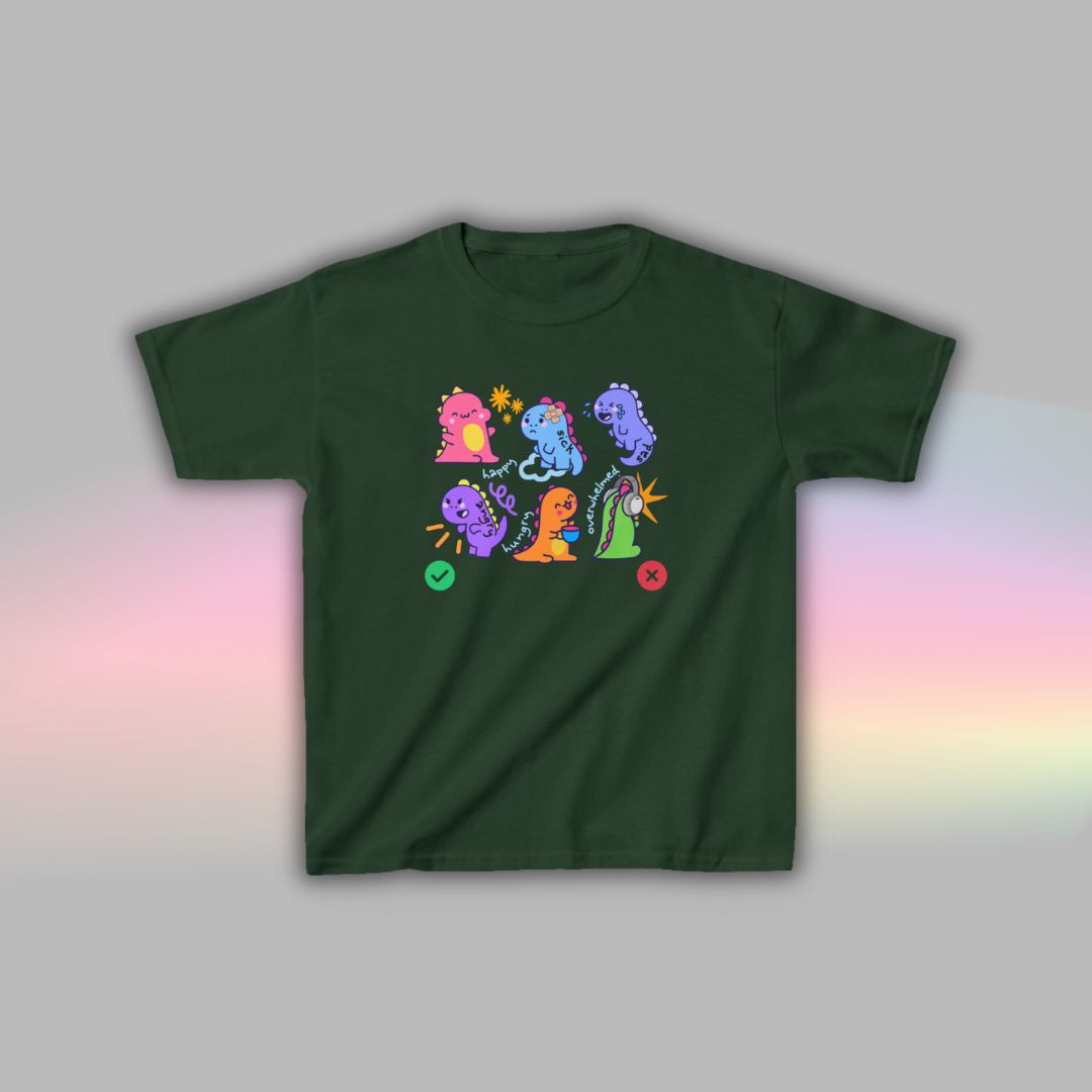 Kids Neurodiversity T Shirt | Autism Shirt | Nonverbal Tee Dinosaur
