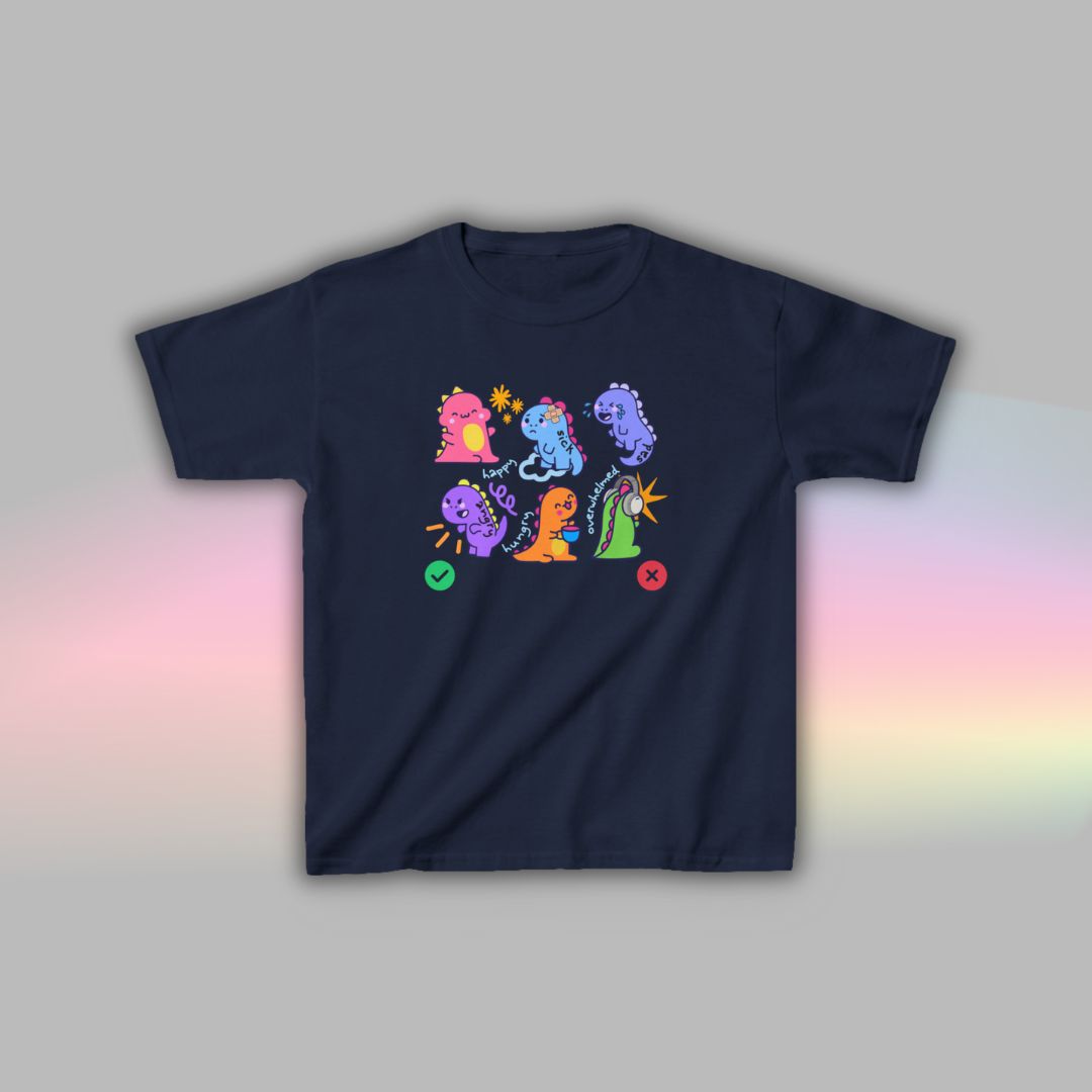 Kids Neurodiversity T Shirt | Autism Shirt | Nonverbal Tee Dinosaur