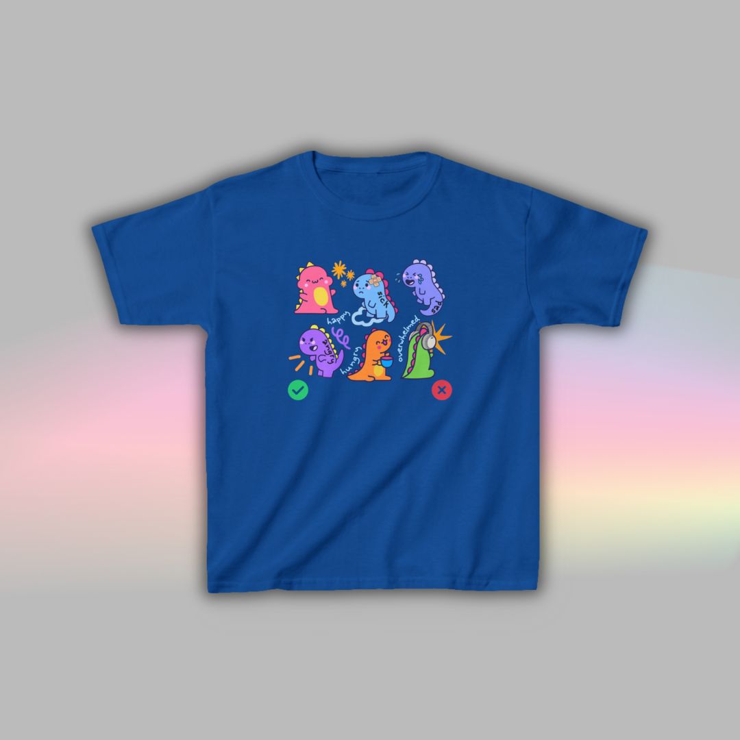 Kids Neurodiversity T Shirt | Autism Shirt | Nonverbal Tee Dinosaur