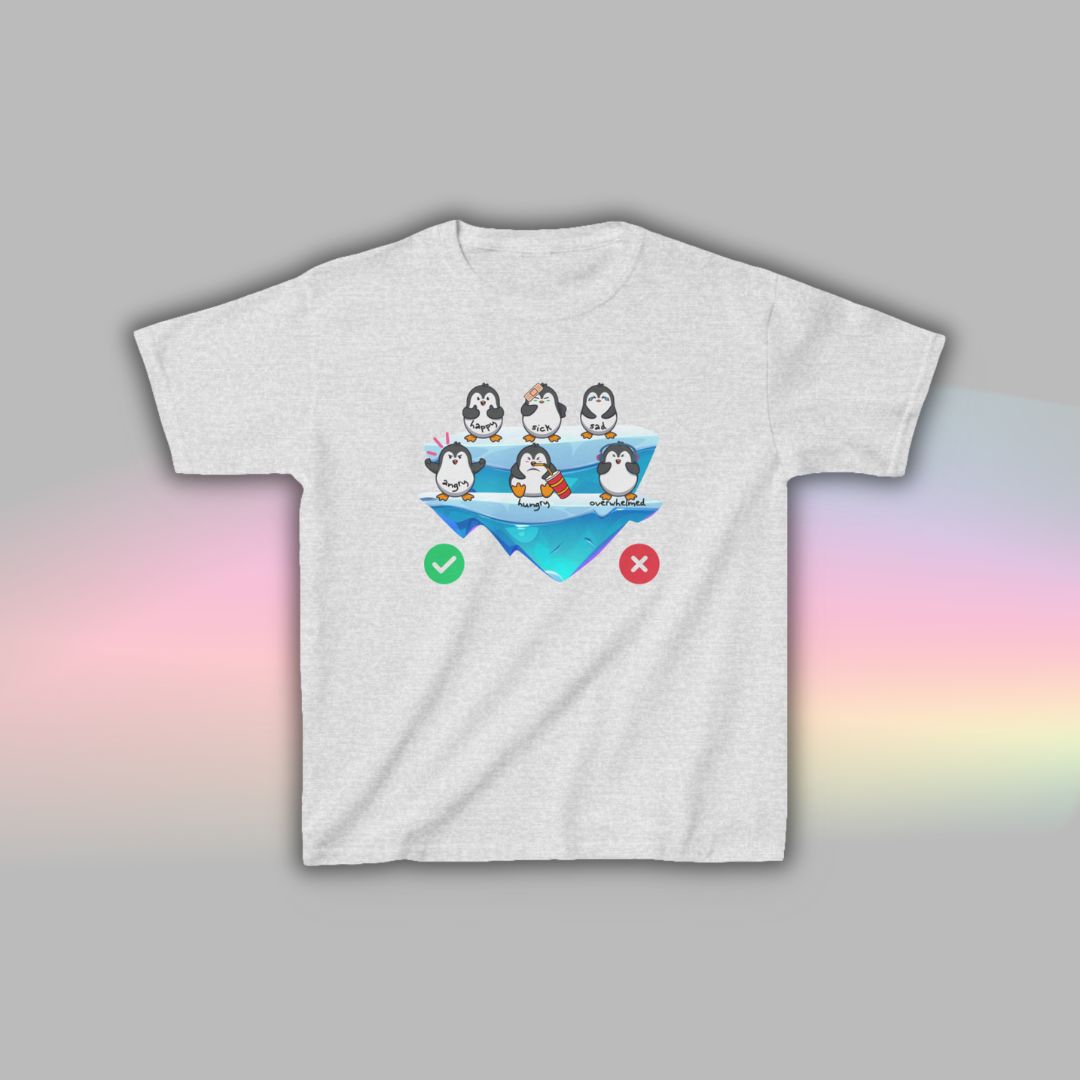 Communication T-Shirt for Kids | Autism Communication Tee | Penguin