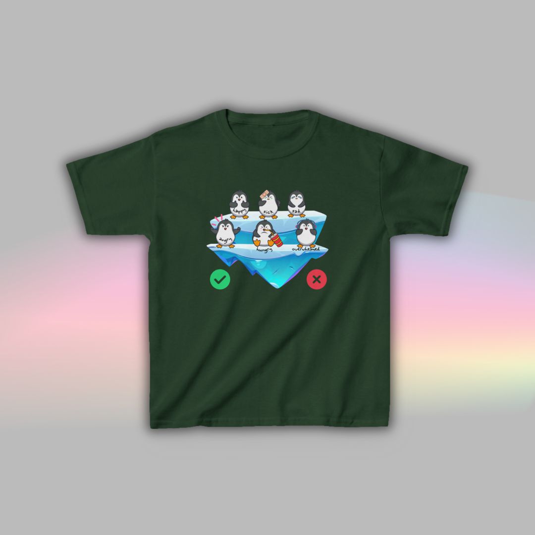 Communication T-Shirt for Kids | Autism Communication Tee | Penguin