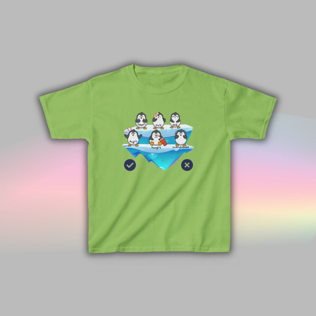 Communication T-Shirt for Kids | Autism Communication Tee | Penguin