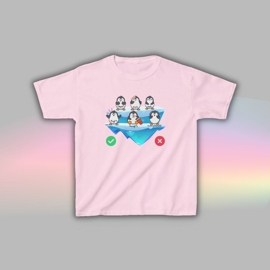 Communication T-Shirt for Kids | Autism Communication Tee | Penguin