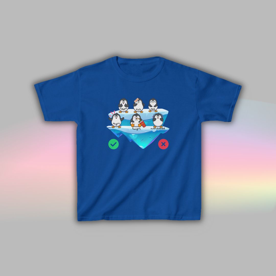 Communication T-Shirt for Kids | Autism Communication Tee | Penguin